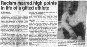 Article: Racism marred high points in life of a gifted athlete